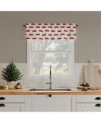 Christmas Pickup Truck Semi-Sheer Rod Pocket Kitchen Curtain Tier Pair
