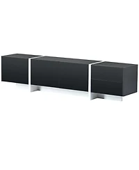 Tv Stand for TVs Up to 80” – Modern Rectangular Entertainment Center with Sleek Storage Shelves