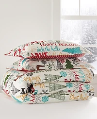 Levtex Merry Bright Santa Claus Lane Reversible -Pc. Duvet Cover Set