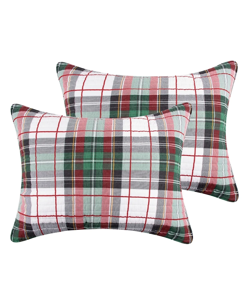 Levtex Spencer Plaid Quilted 2-Pc. Sham Set