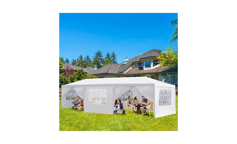 Slickblue 10'x30' Outdoor Party Tent with 8 Removable Sidewalls – Waterproof Canopy for Patio, Wedding Gazebo, and Outdoor