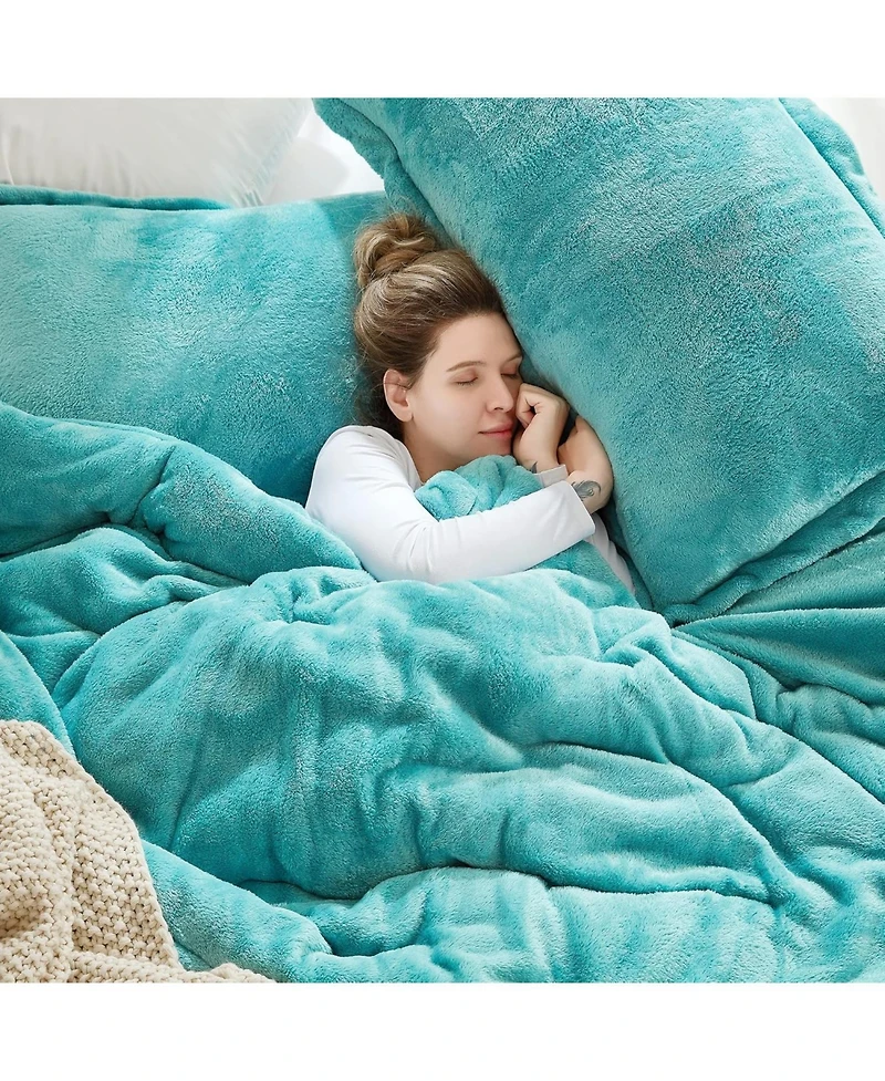 Coma Inducer Oversized King Comforter Set - Me Sooo Comfy - Dusty Turquoise