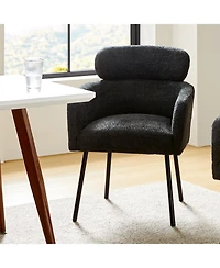 Hulala Home Niccolo Modern Boucle Dining Chair with Adjustment Feet