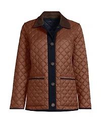 Lands' End Plus Reversible Barn Quilted Insulated Jacket
