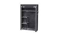 Slickblue 64" Portable Wardrobe Organizer with Clothes Rack and Shelves for Optimal Storage Solutions