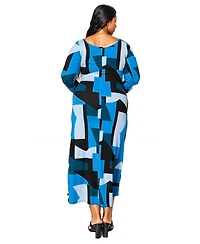 L I V D Plus Ozean Azul Maxi Dress
