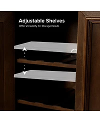 Hulala Home Rory Traditional 58" Wide Sideboard with Wine Bottle Storage with Adjustable Shelves