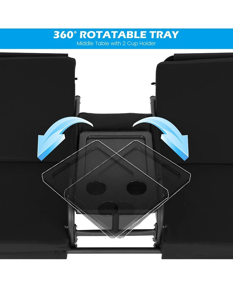 Sugift Porch Swing Chair with Adjustable Canopy