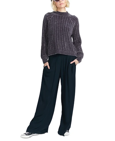 Volcom Juniors' Mock-Neck Chenille Sweater