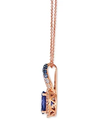 Le Vian Blueberry Tanzanite (1-5/8 ct. t.w.), Denim Ombre (1/4 ct. t.w.), White Sapphire (1/10 ct. t.w.) & Nude Diamond (1/6 ct. t.w.) 20" Adjustable