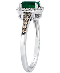 Le Vian Emerald (1/3 ct. t.w.), Nude Diamond (1/20 ct. t.w.) & Chocolate Diamond (1/6 ct. t.w.) Ring in 14k White Gold