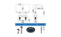 Slickblue 2-Handle 4-Inch Brushed Nickel Bathroom Faucet for Vanity Sinks with Pop-Up Drain