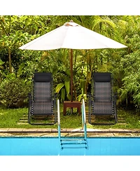 Inolait Sugift 2 Pieces Folding Patio Rattan Zero Gravity Lounge Chair