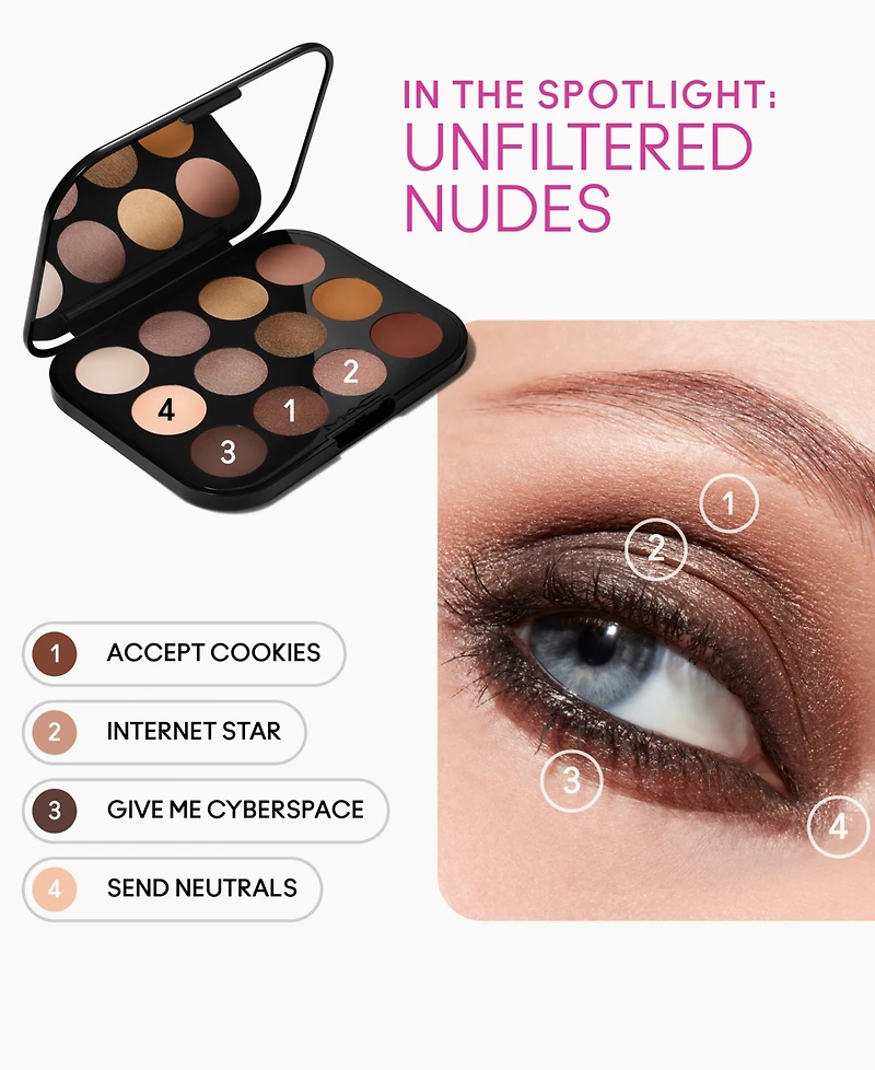 Mac Connect In Colour Eye Shadow Palette - Unfiltered Nudes