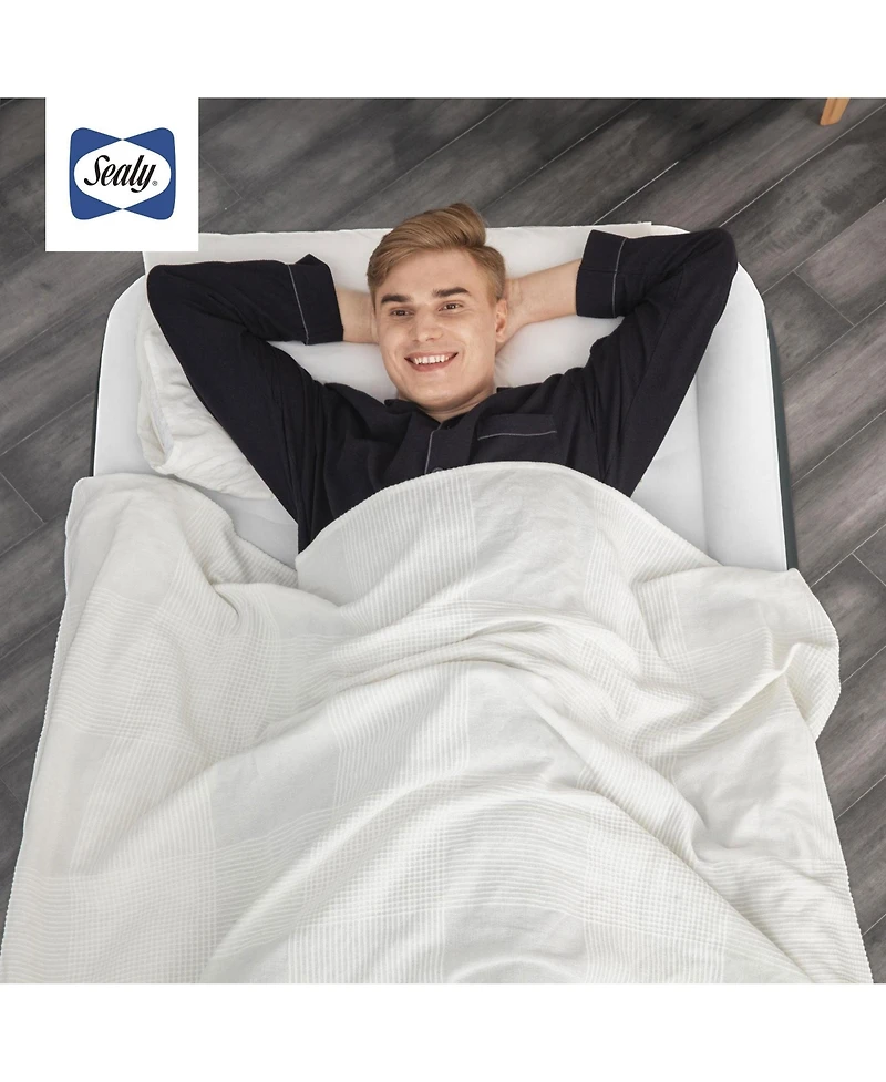 Sealy Baby Sealy Tritech 18 Inch Air Mattress Bed 2 Person with Built In Ac Pump (2 Pack)