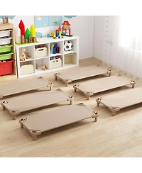 Pack of 6 Kids Stackable Naptime Cot 52" L x 23" W Daycare Rest Mat