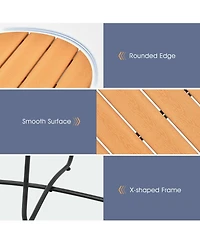 Sugift 3 Pieces Patio Bistro Furniture Set with Armrest and Soft Cushions