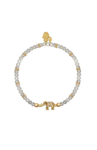 Mind Nourisher - Labradorite Elephant Charm Bracelet