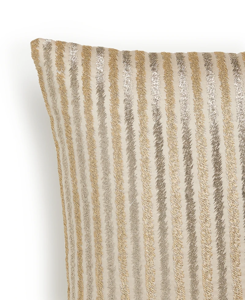 Hotel Collection Metallic Stripe Decorative Pillow, 20" x 20", Exclusively at Macy's