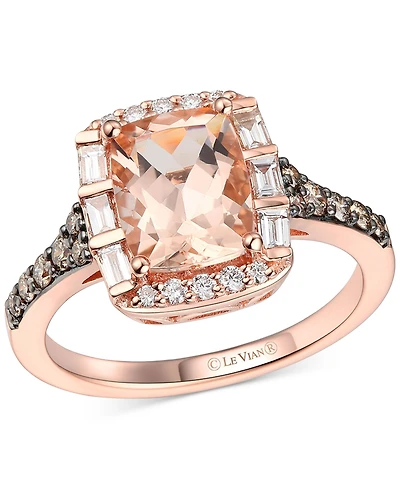 Le Vian Morganite (1-1/2 ct. t.w.) & Diamond (1/2 ct. t.w.) Ring in 14k Rose Gold