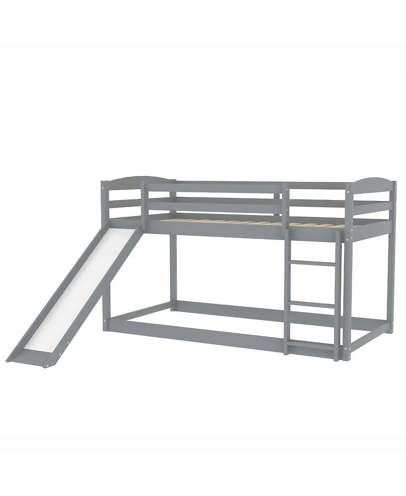 Streamdale Twin Over Bunk Bed With Convertible Slide And Ladder