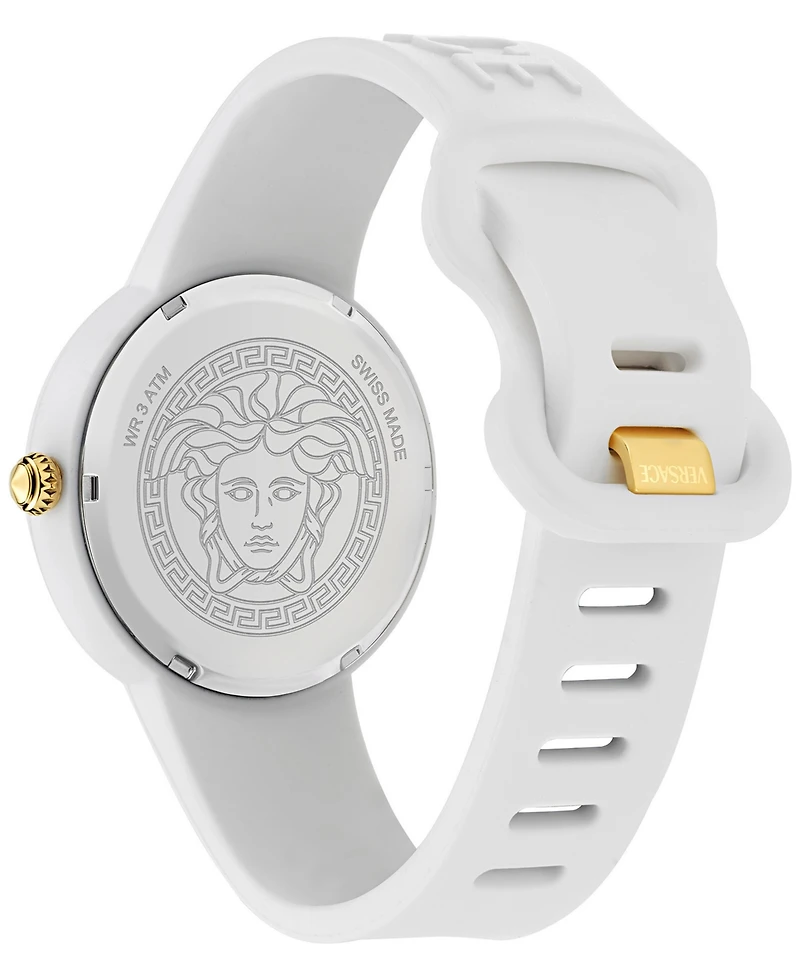 Versace Women's Swiss V-Pop White Silicone Strap Watch 39mm