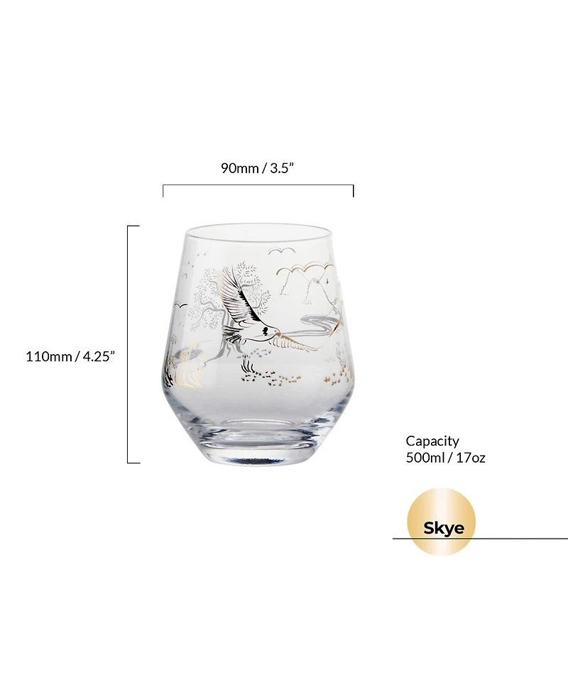 Anton Studio Designs Skye Double Old Fashioned Tumblers / Stemless Wines, Set of 2