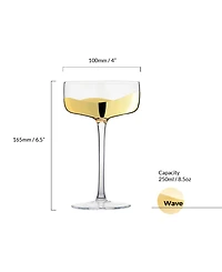 Anton Studio Designs Wave Champagne Coupes, Set of 2