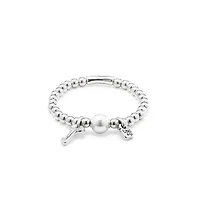 UNOde50 Sterling Silver Center Cultivated Pearl Metal Bracelet