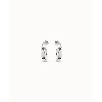 UNOde50 Sterling Silver Metal Clad Hoop Earrings