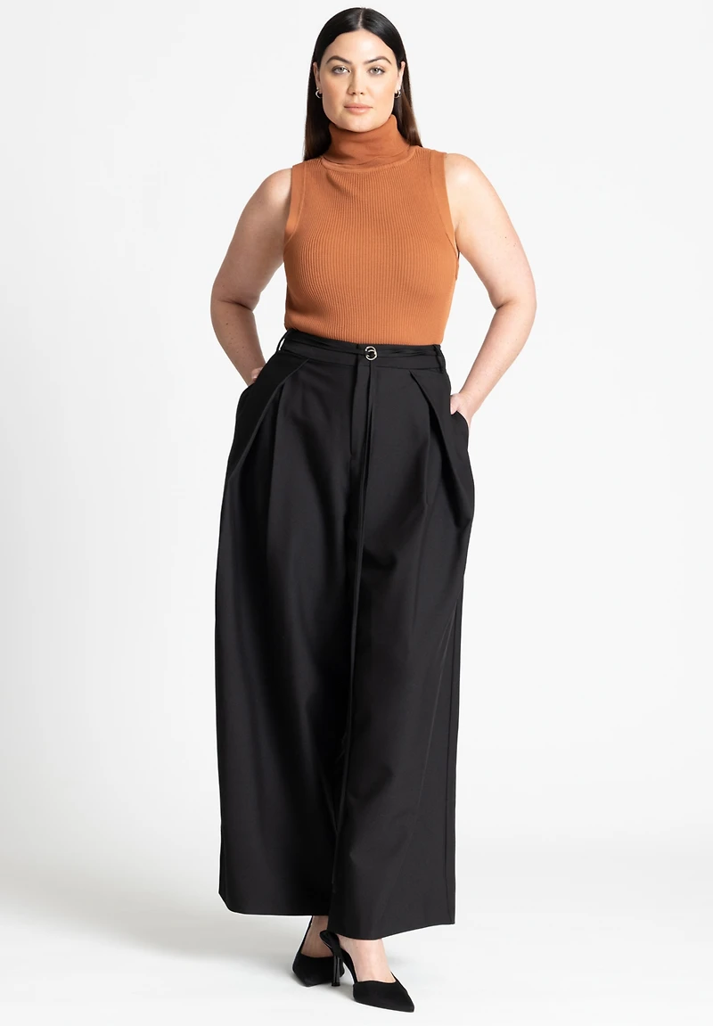 Eloquii Women's Plus Turtleneck Layering Sweater