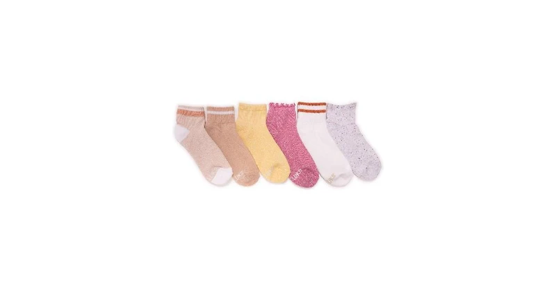 Muk Luks Women's Set of 6 Dream Step Mini Crew Socks