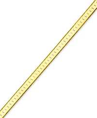 18" Flat Herringbone Chain Necklace (1-1/4mm) in 14k Gold