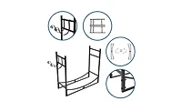 Slickblue 33" Powder-Coated Firewood Holder – Durable Storage Solution for Indoor and Outdoor Use