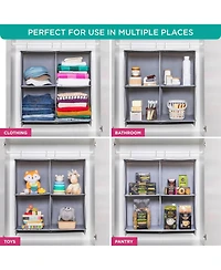 Florida Brands Hanging Closet Organizer with 4 Shelves and Black Metal Rod