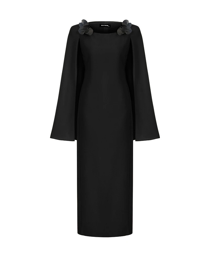 Nocturne Women's Cape Sleeve Maxi Dress