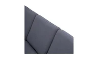 Slickblue Dark Grey Modular Sofa, Linen Upholstery with Solid Wood Frame and Legs, 3-Seater