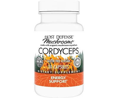 Host Defense Cordyceps Capsules - Immune & Energy Support Supplement