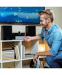 Philips Stereo Shelf System Cd Player with Bluetooth, Usb & Aux Input, Rich Sound & Bass, Fm Radio, Lcd Display, Remote Control, Sleek Design