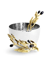 Michael Aram Olive Branch Nut Dish with Spoon