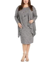 R & M Richards Plus 2-Pc. Necklace Jacket Dress
