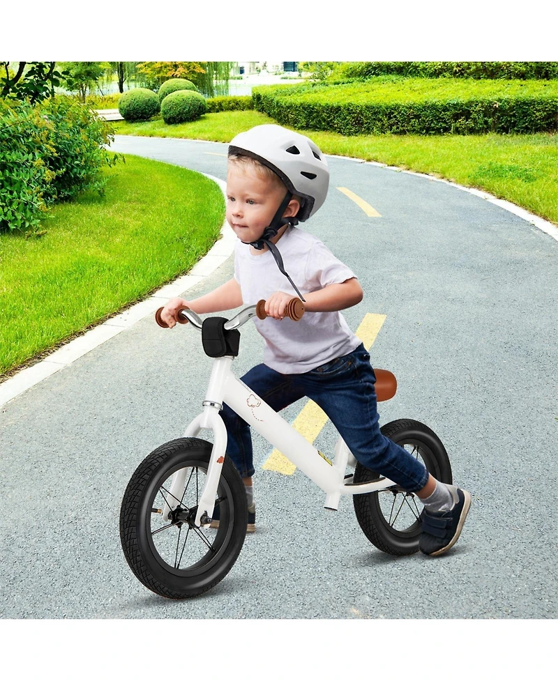 Hongge 12 Inch Toddler Balance Bike with Height Adjustable Handlebar and Seat
