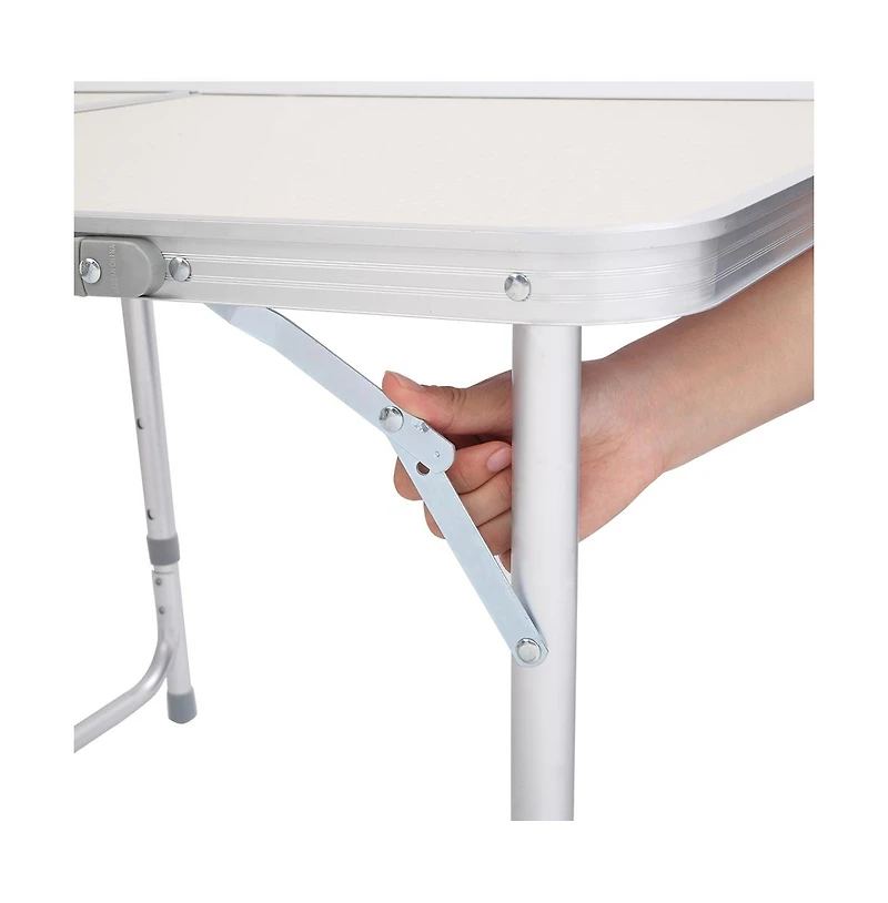 Slickblue Home Use Aluminum Alloy Folding Table - White