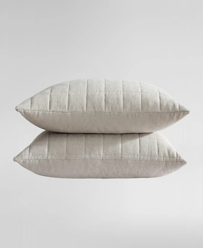 Calvin Klein Melange Flannel Sham Pair, Standard