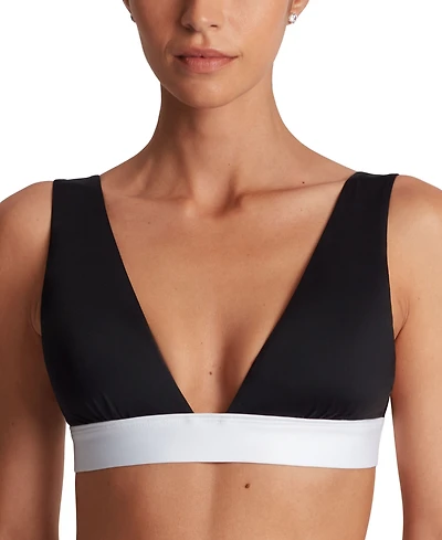 Lauren Ralph Women's Banded Modern V-Neck Bikini Top