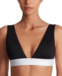 Lauren Ralph Women's Banded Modern V-Neck Bikini Top