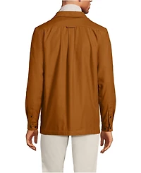 Lands' End Men's Lined Waffle Shirt Jacket