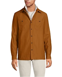 Lands' End Men's Lined Waffle Shirt Jacket