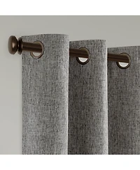Linen Texture Blackout Grommet Curtains Pair(2 Panels