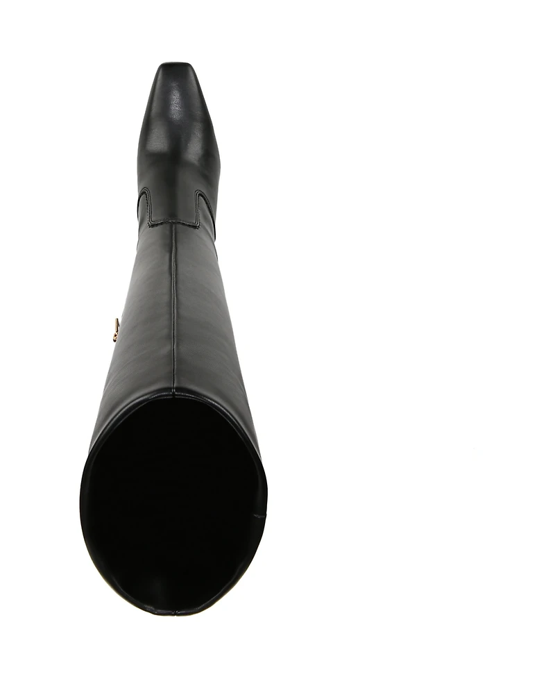 Franco Sarto Women's Bowman Wide Calf Square Toe Knee High Dress Boots